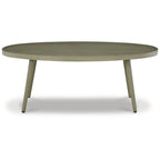 Signature Design by Ashley Swiss Valley Brown 3-Piece Outdoor Occasional Table Package - 48 W x 30 D x 18 H