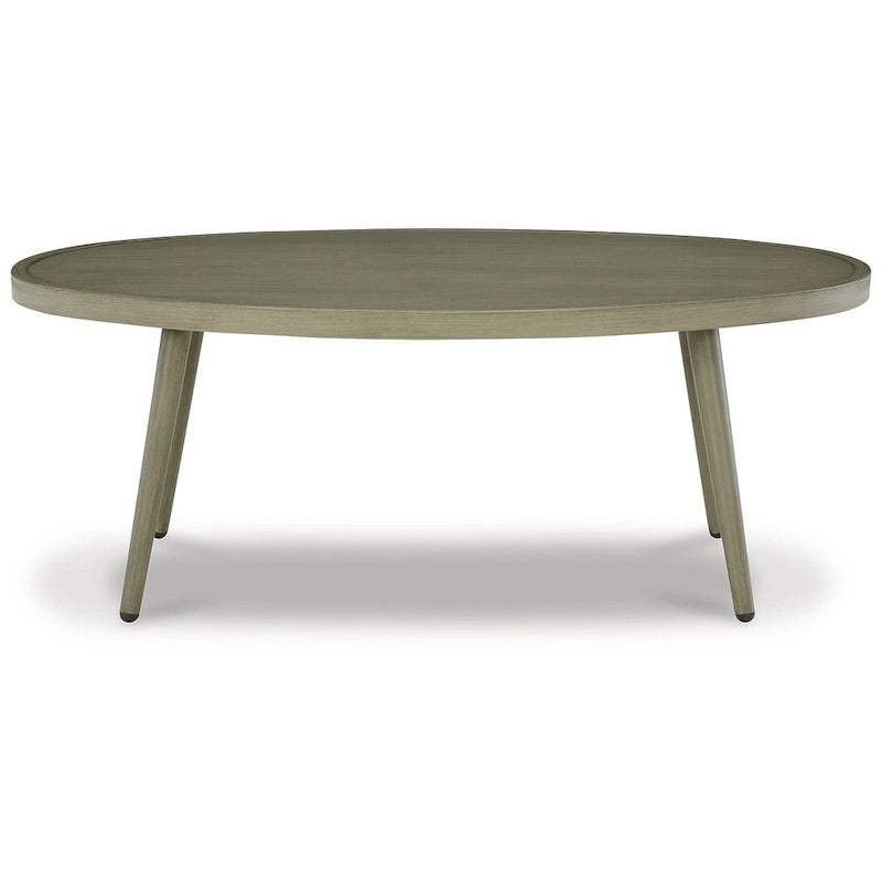 Signature Design by Ashley Swiss Valley Brown 3-Piece Outdoor Occasional Table Package - 48 W x 30 D x 18 H
