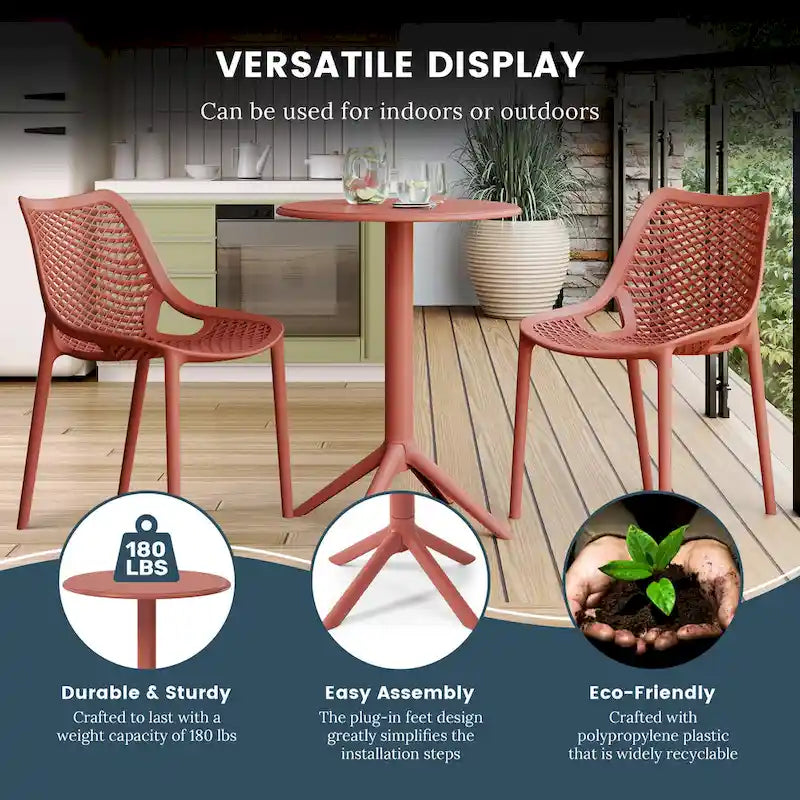 Frond and Form 23.5 Inch Outdoor Round Dining Table