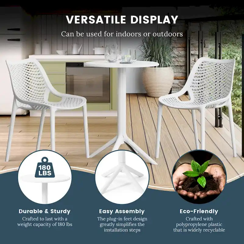Frond and Form 23.5 Inch Outdoor Round Dining Table