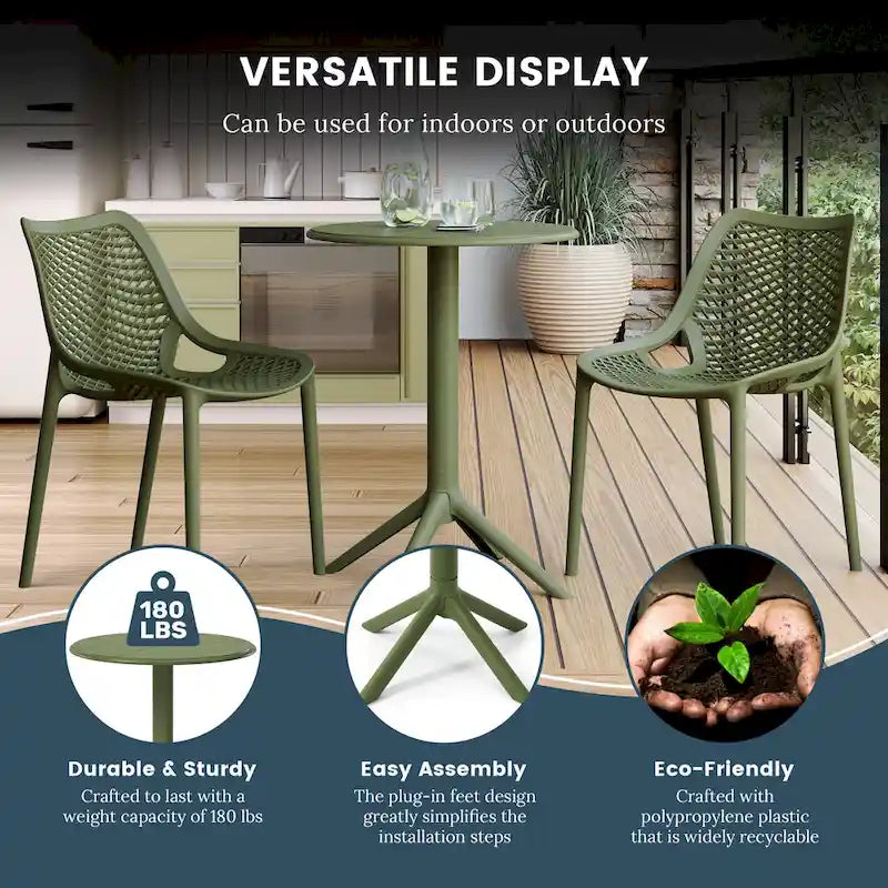 Frond and Form 23.5 Inch Outdoor Round Dining Table