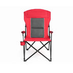 High-Back Heavy-Duty Lawn Chair Supports 250 Lbs, Portable Collapsible Design With Cup Holder