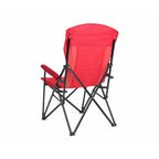 High-Back Heavy-Duty Lawn Chair Supports 250 Lbs, Portable Collapsible Design With Cup Holder