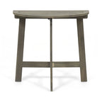 Outdoor 3pc Half-Round Folding Acacia Wood Bistro Set