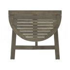 Outdoor 3pc Half-Round Folding Acacia Wood Bistro Set