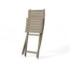 Outdoor 3pc Half-Round Folding Acacia Wood Bistro Set