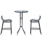3 Piece Bar Height Outdoor Bistro Set for 2