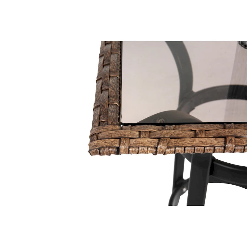 3 Pieces Outdoor Bar Stools Set