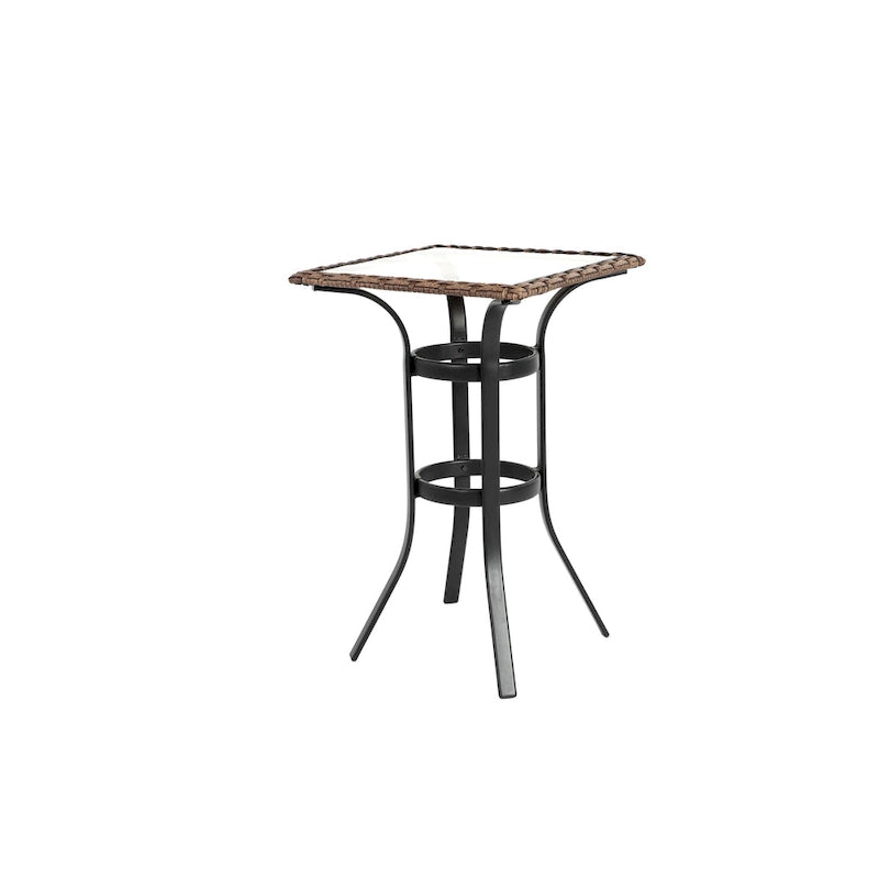 3 Pieces Outdoor Bar Stools Set