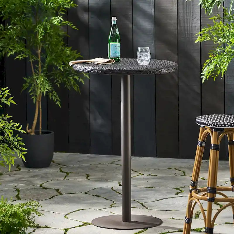 Outdoor 26 Round PE Rattan Bar Table