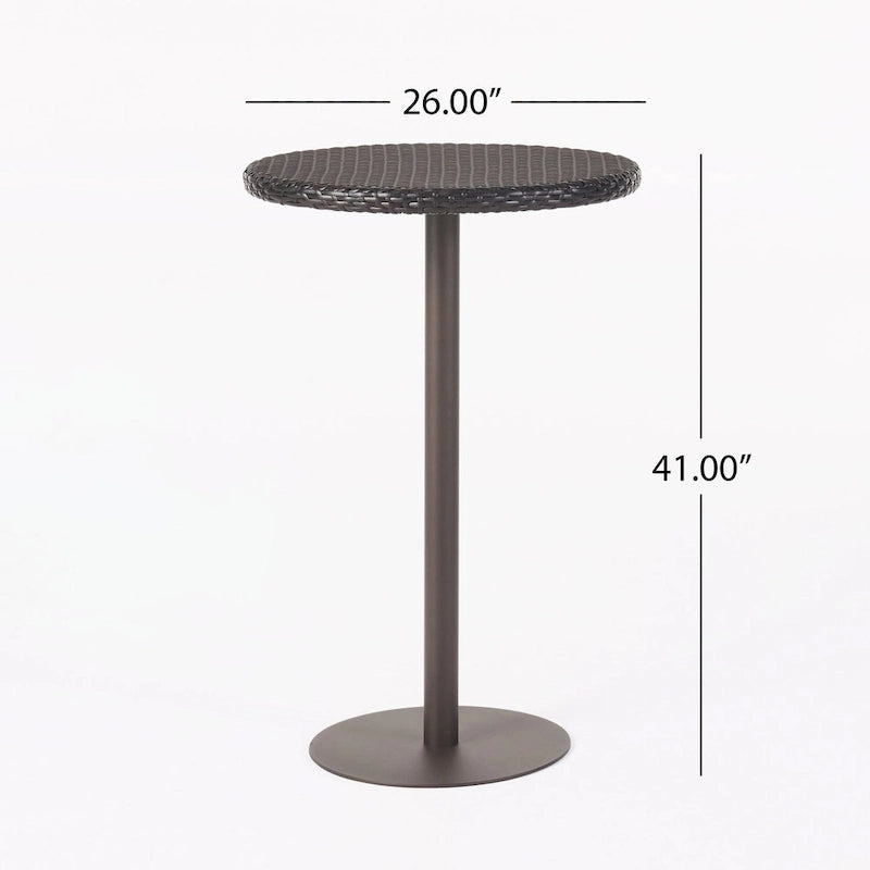 Outdoor 26 Round PE Rattan Bar Table