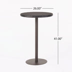 Outdoor 26 Round PE Rattan Bar Table