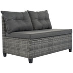 8-Pieces All Weather Wicker Half-Moon Sectional Sets with Rectangular Coffee Table
