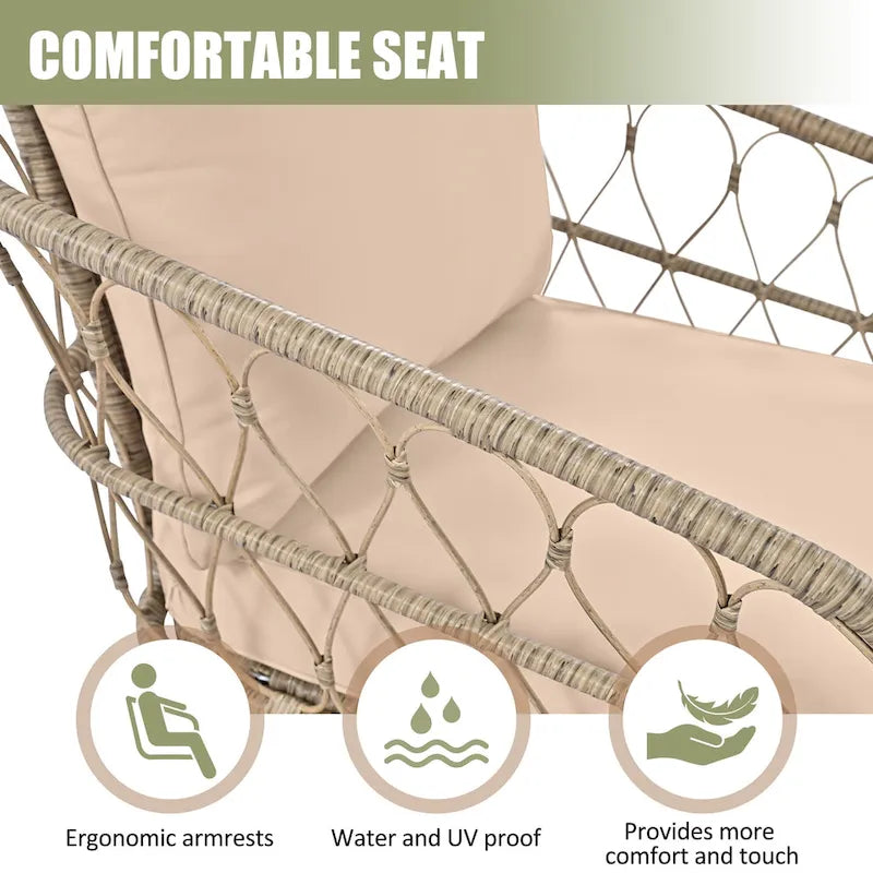 4-Person Outdoor Seating Group with Removable Cushions & 1 Coffee Table