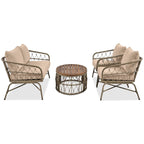 4-Person Outdoor Seating Group with Removable Cushions & 1 Coffee Table