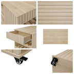 Rolling Kitchen Island with Drawer,Wine Rack,Lockable Casters