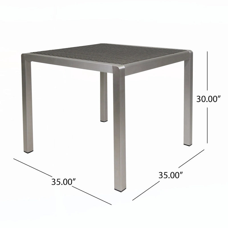 Outdoor Aluminum Square Dining Table