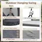Outdoor Olefin Fabric Porch Swing Chair with UV Resistant Cushion
