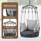 Outdoor Olefin Fabric Porch Swing Chair with UV Resistant Cushion