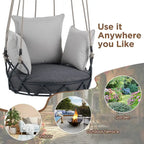 Outdoor Olefin Fabric Porch Swing Chair with UV Resistant Cushion