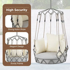 Outdoor Olefin Fabric Porch Swing Chair with UV Resistant Cushion