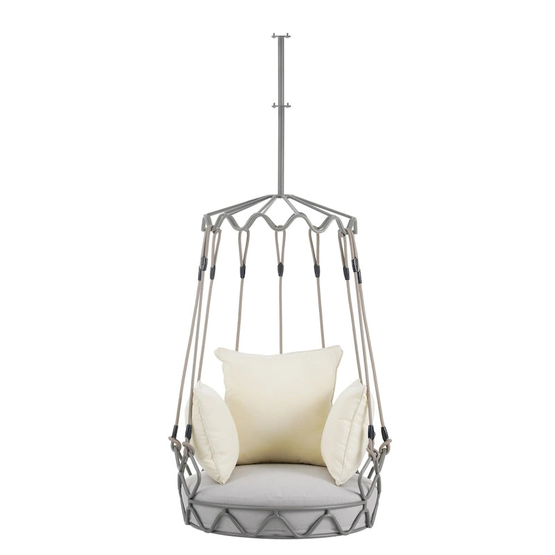 Outdoor Olefin Fabric Porch Swing Chair with UV Resistant Cushion