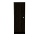 HomeRoots 47 Black Wood Pantry Or Storage Closet - 16.9' X '47.4' X '12.3