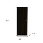 HomeRoots 47 Black Wood Pantry Or Storage Closet - 16.9' X '47.4' X '12.3