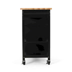 Kitchen Island Cart With Lockable Wheels, Utility Kitchen Cart With 1 Drawer, 3 Open Storage Shelves And Cabinet