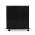 Kitchen Island On Wheels With Door, 2 Drawer, 3 Shelf, 31.5 Width Rolling Kitchen Table With Storage Cabinet