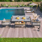 4 Pieces Outdoor Sectional Sofa Set