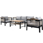 4 Pieces Outdoor Sectional Sofa Set