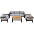 4 Pieces Outdoor Sectional Sofa Set
