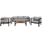 4 Pieces Outdoor Sectional Sofa Set