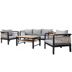 4 Pieces Outdoor Sectional Sofa Set
