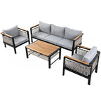 4 Pieces Outdoor Sectional Sofa Set