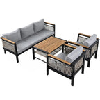 4 Pieces Outdoor Sectional Sofa Set