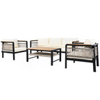 4 Pieces Outdoor Sectional Sofa Set