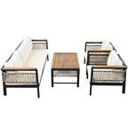 4 Pieces Outdoor Sectional Sofa Set