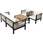 4 Pieces Outdoor Sectional Sofa Set