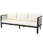 4 Pieces Outdoor Sectional Sofa Set