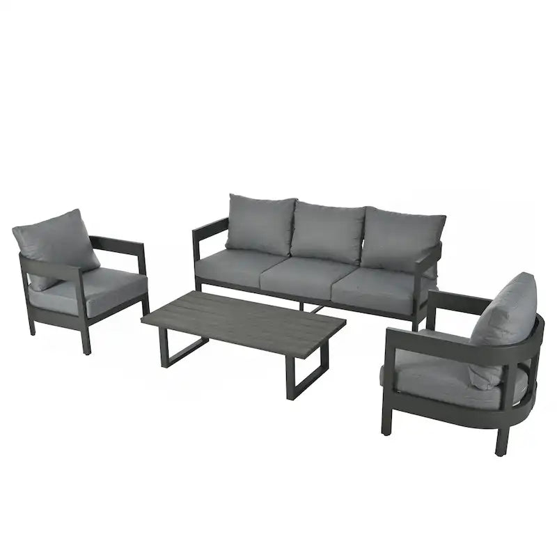 High-Quality Outdoor Seating Set with Thick Cushions