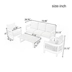 High-Quality Outdoor Seating Set with Thick Cushions