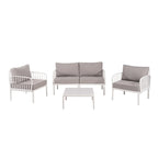 Roomfitters 5-Piece Outdoor Sectional Patio Conversation Set with Coffee Table and Deep Cushion