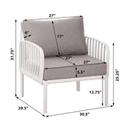 Roomfitters 5-Piece Outdoor Sectional Patio Conversation Set with Coffee Table and Deep Cushion