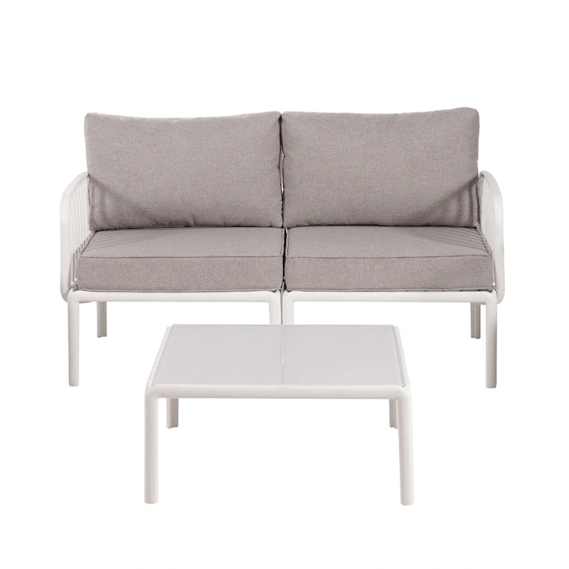 Roomfitters 5-Piece Outdoor Sectional Patio Conversation Set with Coffee Table and Deep Cushion