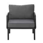 Roomfitters 5-Piece Outdoor Sectional Patio Conversation Set with Coffee Table and Deep Cushion