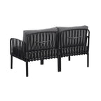 Roomfitters 5-Piece Outdoor Sectional Patio Conversation Set with Coffee Table and Deep Cushion