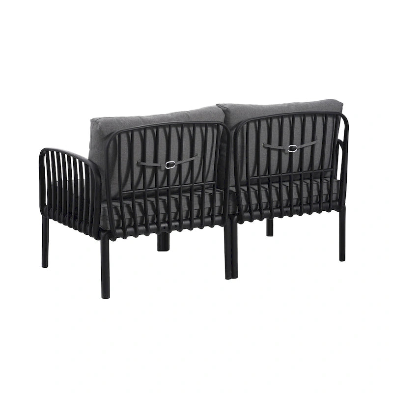 Roomfitters 5-Piece Outdoor Sectional Patio Conversation Set with Coffee Table and Deep Cushion