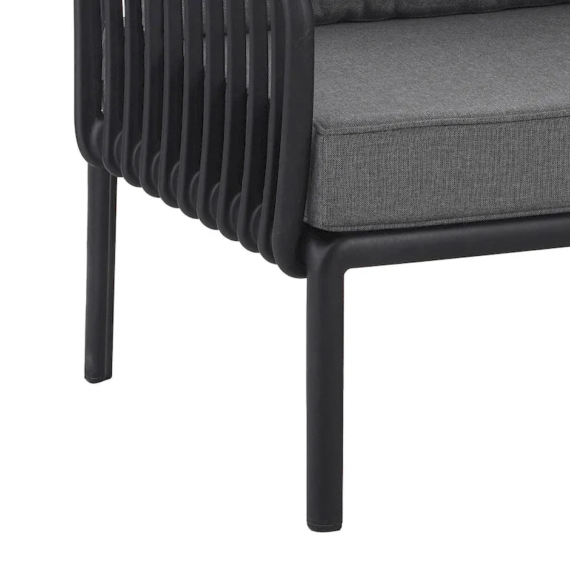 Roomfitters 5-Piece Outdoor Sectional Patio Conversation Set with Coffee Table and Deep Cushion